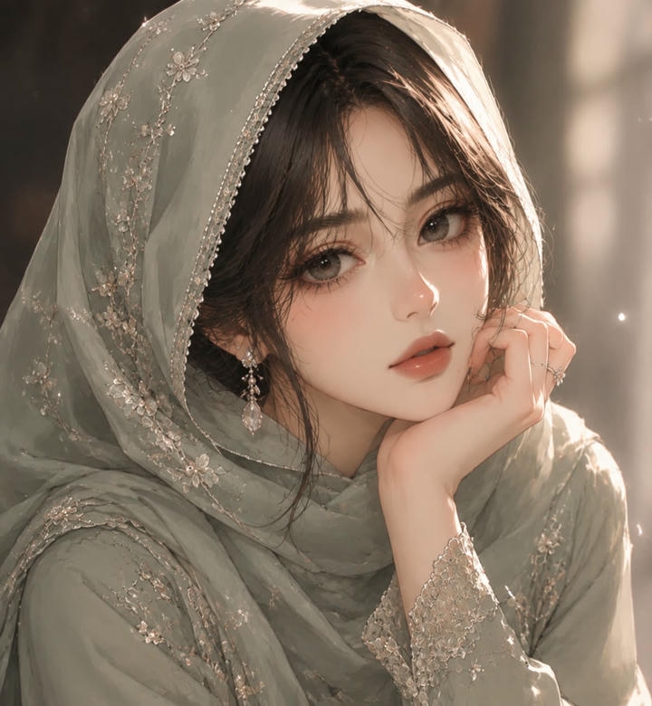 Cartoon Hijab girl DP