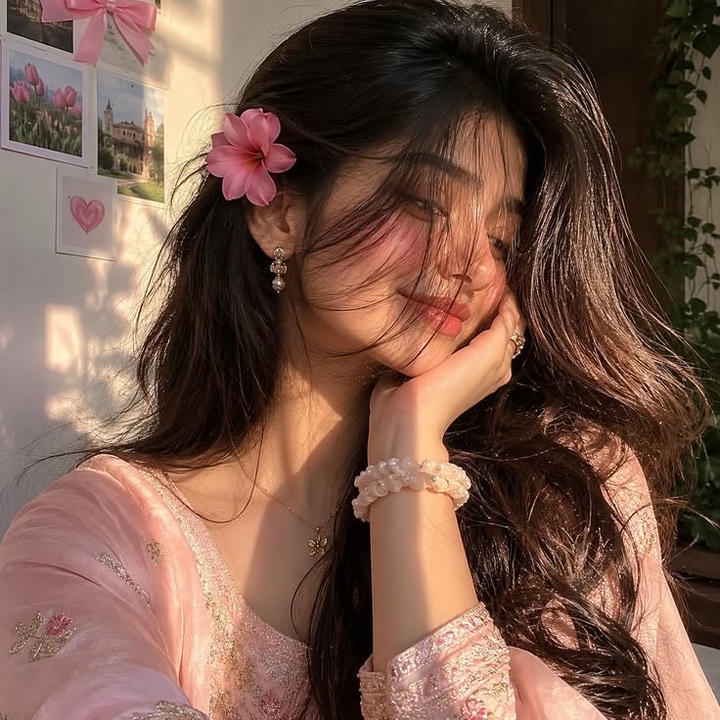 Latest hidden face DP for girls