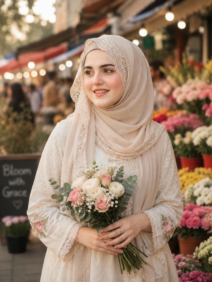 stylish Hijab selfie DP Instagram